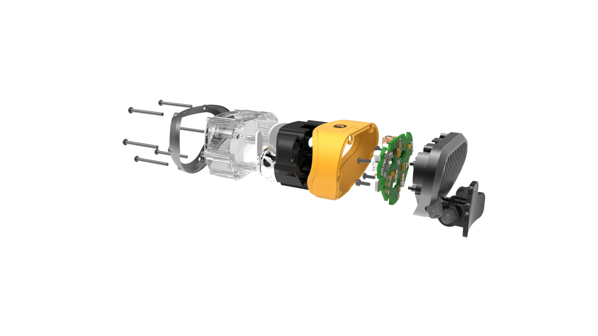 Carbi headlamp exploded technical view