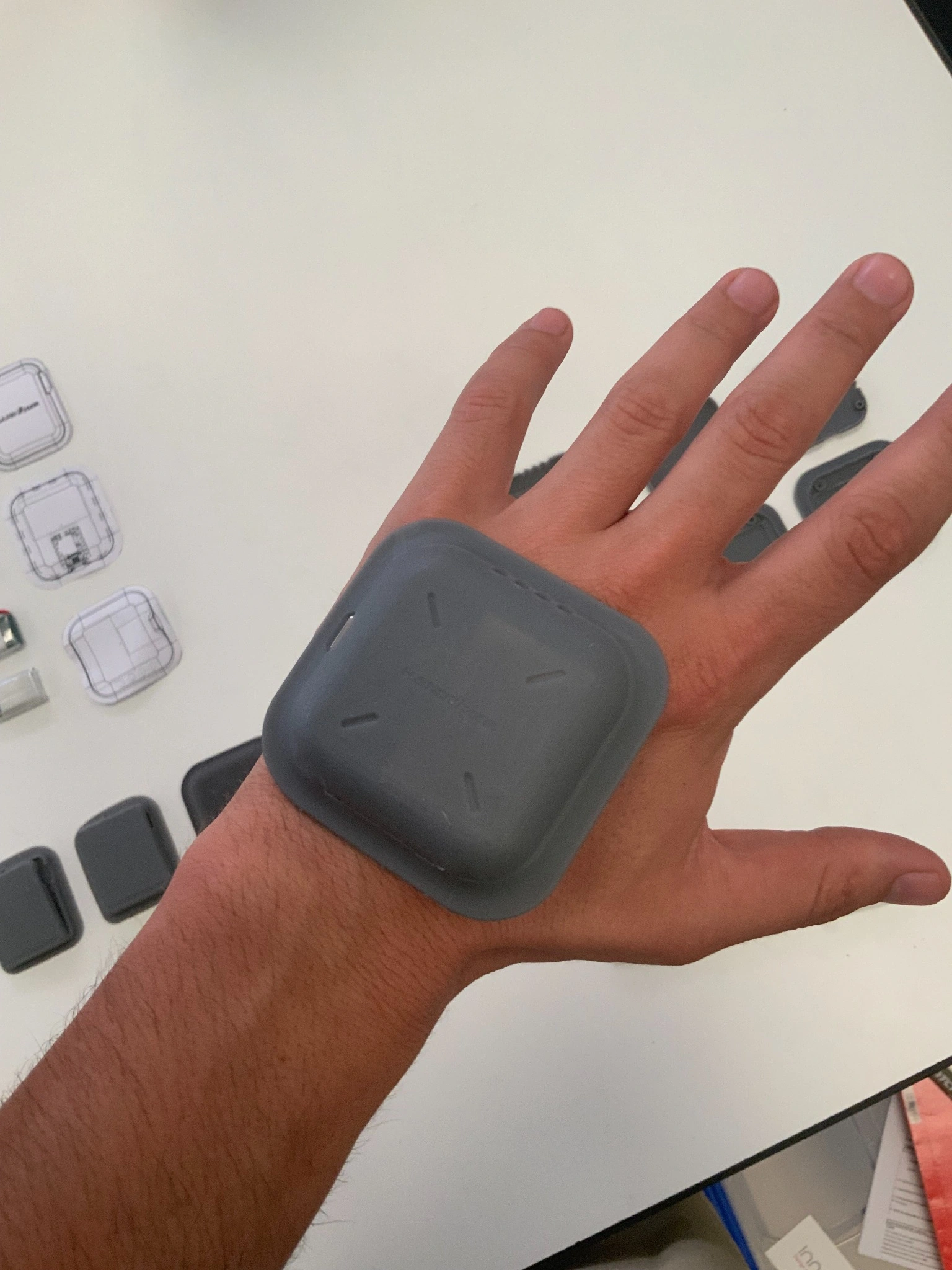 Handpoem physical prototype worn on a hand
