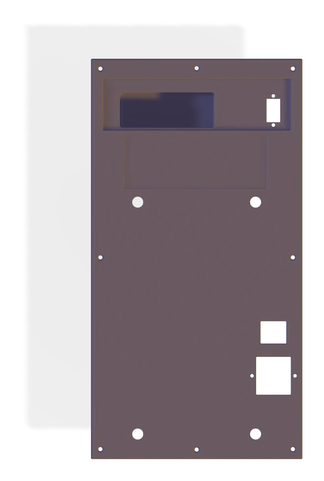 Orthographic layout of the mounting interface