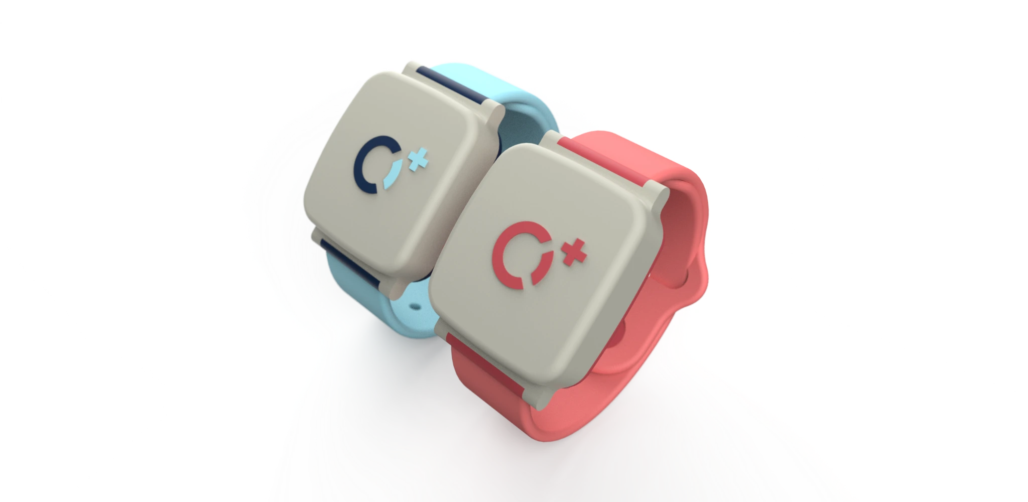 Top view of blue and red OXEEN Watch variants