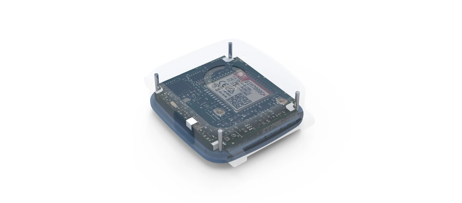 Existing electronics positioned within the OXEEN enclosure architecture
