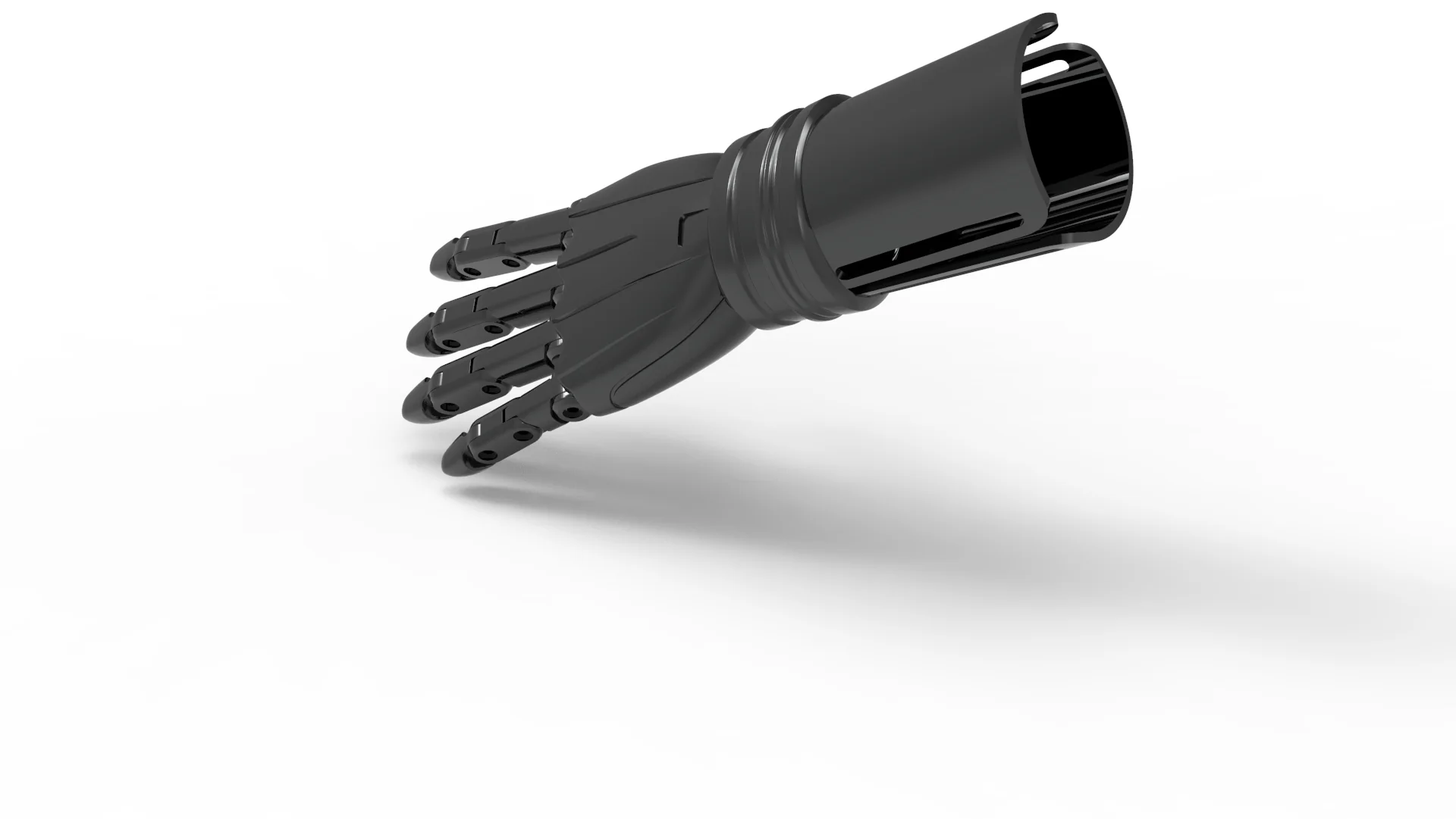Dorsal CAD view of the prosthesis