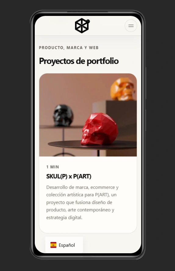 Mobile layouts from the Diego Ratti portfolio