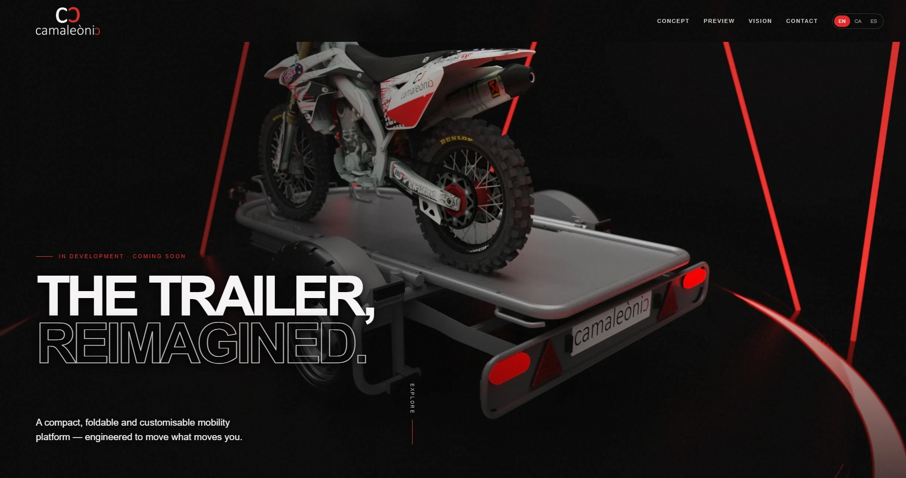 Camaleonic creative studio website hero